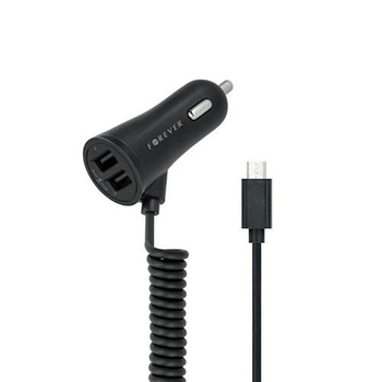 Ładowarka samochodowa microUSB+ 2xUSB
