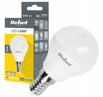 Lampa Led Rebel G45, 8W, E14, 3000K,