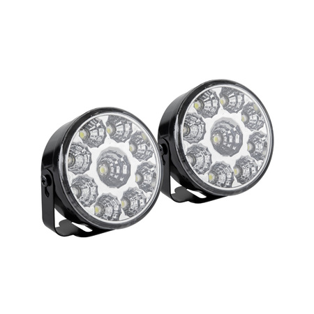 Światła Do Jazdy Dziennej Okrągłe 9Led