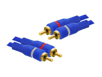 Kabel 2xRCA ze sterowaniem złote 5m