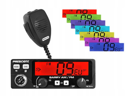 Radio cb President Barry Asc12/24V Am/Fm