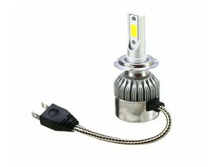 Zestaw Led 2x H7 C6 Cob żarówki 7600lm 