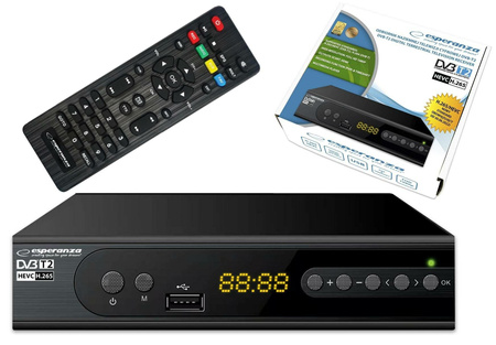 Tuner DVB-T/T2 H265/HEVC Esperanza      