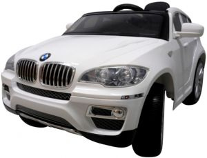 Autko Samochodzik BMW X6 białe koła Eva