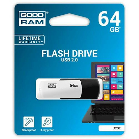 Goodram Pendrive 64Gb Usb czarno-biały
