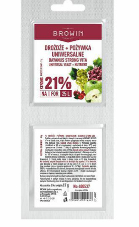 Drożdże i pożywka uniwersalne 17g