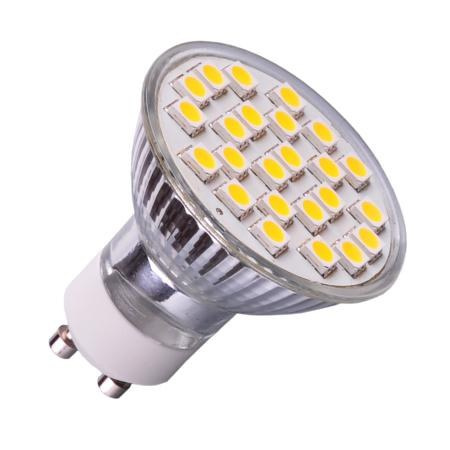 Żarówka led 24 Smd, Gu10, Ciepłe Białe 