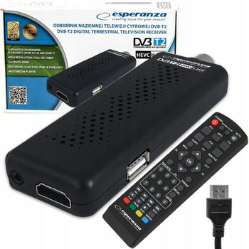 Tuner DVB-T/T2 H265/HEVC Esperanza