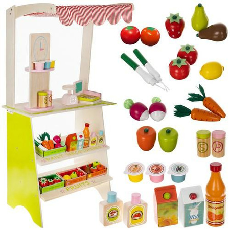 Stragan drewniany z akcesoriami Kruzzel 