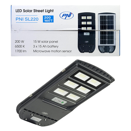 Lampa uliczna PNI SL220 200W panel      