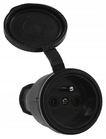 Gniazdo gumowe 230V 16A IP44