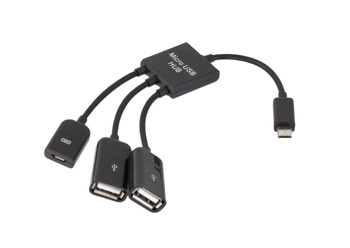 Kabel Hub Micro Usb, 2Xusb 1X Micro