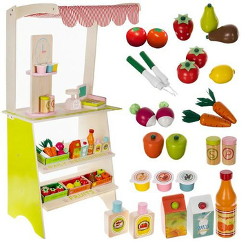 Stragan drewniany z akcesoriami Kruzzel