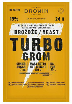 Drożdże gorzelnicze Turbo 24H , 180g