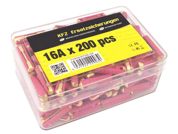 Bezpieczniki Cylindryczne 16A 200Szt