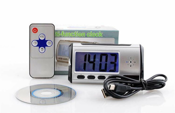 Ukryta kamera Elektroniczny zegar stojąc