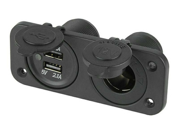 Panel z Gniazdem Zapalniczki i 2xUsb