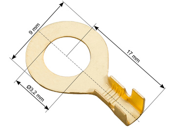 Konektor Nieizolowany Oczkowy 3,2/9.0/17