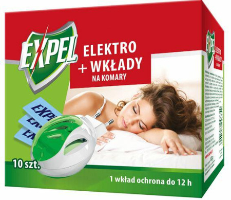 Elektro+wkłady 10szt na komary Expel
