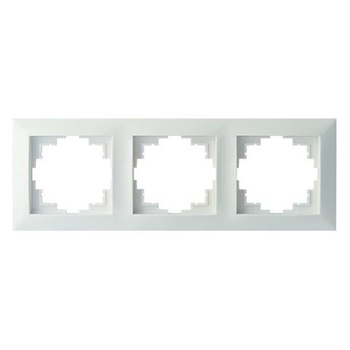 Ramka 3-krotna plastikowa, biała Corner