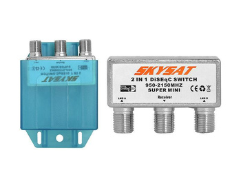 Złącze SAT DiSEqC 2x1 w obudowie LX5197