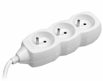 Przedłużacz listwa 1,5m 3 gniazda biała