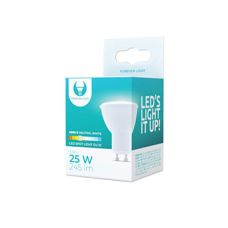 Żarówka LED GU10 3W 230V 4500K 245lm    