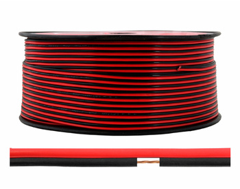 Kabel Głośnikowy 2X0,35 Cca black-red