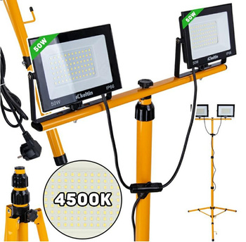 Naświetlacz LED 2x50W ze statywem