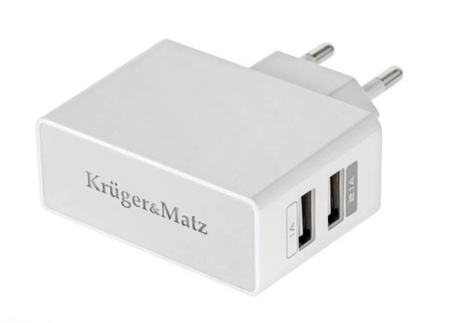 Ładowarka sieciowa Kruger&Matz dual usb 