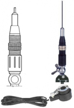 Antena Montażowa Sirio Mini Snake+ Kabel