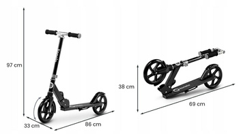 Hulajnoga Lionelo-Luca Black