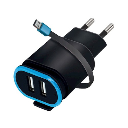 Ładowarka sieciowa TC-02 2xUSB 2.4Amicro