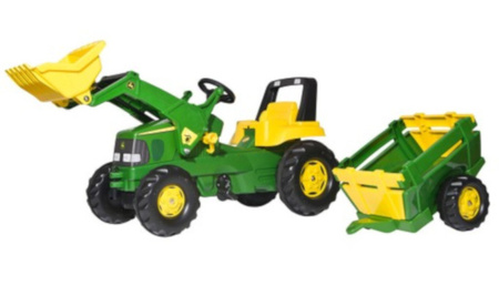 Traktor z przyczepką John Deere