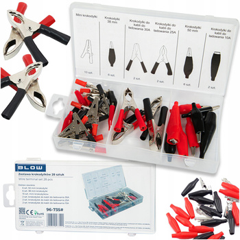 Zestaw krokodylków elektrycznych 28