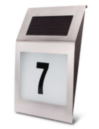 Lampa Solarna Z Numerem Domu