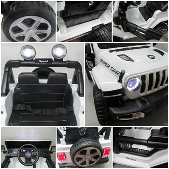 Samochodzik autko duży  Jeep 938 biały