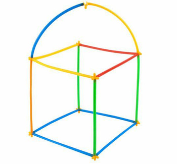 Klocki - słomki - zestaw 408el.
