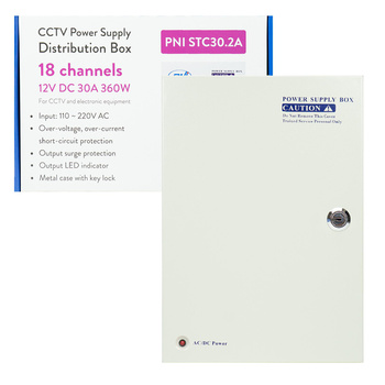 Zasilacz CCTV PNI STC30.2A w obudowie