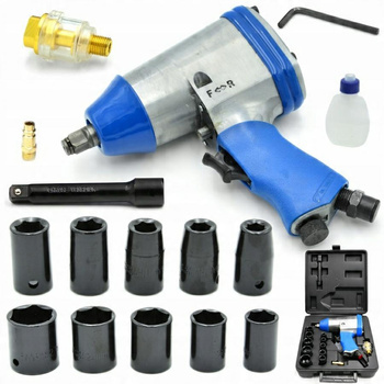 Klucz pneumatyczny udarowy z nasadkami  