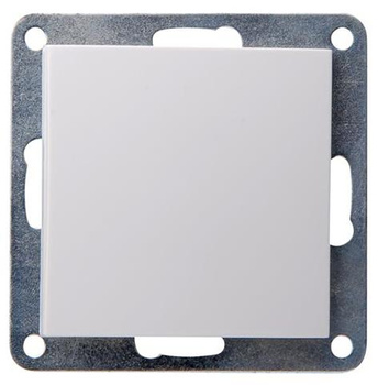 Włącznik krzyżowy podtynkowy biały