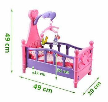 Łóżko dla lalek z karuzelką  00001400