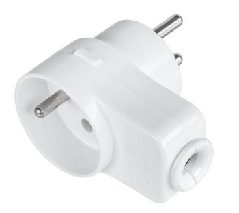 Wtyczka Kątowa Z Gniazdem i uziemieniem