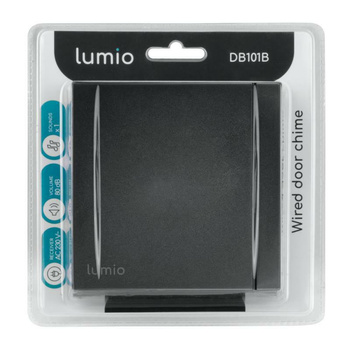 Dzwonek przewodowy AC 230 V~ gong czarny