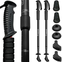 Kije trekingowe czarne + akcesoria -    