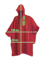 Ponczo Przeciwdeszczowe Rowerowe Czerwon