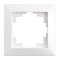 Ramka 1-krotna plastikowa, biała Corner