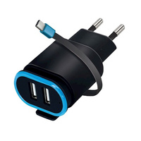 Ładowarka sieciowa TC-02 2xUSB 2.4A typC