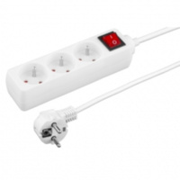 Listwa 3 Gniazda Uziemienie 1,5 M Biała