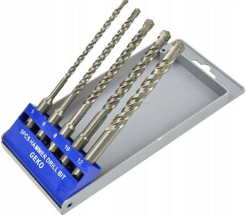 Komplet wierteł SDS Plus 5-12mm,5el     